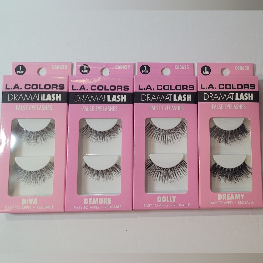 L.A. COLORS Dramatilash False Eyelashes 4 Pack Set
